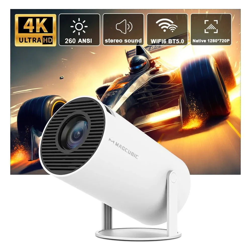 Magcubic HY300 Pro 4K Projector - Android 11 Dual WiFi6 BT5.0 Home Cinema 260 ANSI Lumens -  4K Ultra HD Display - New