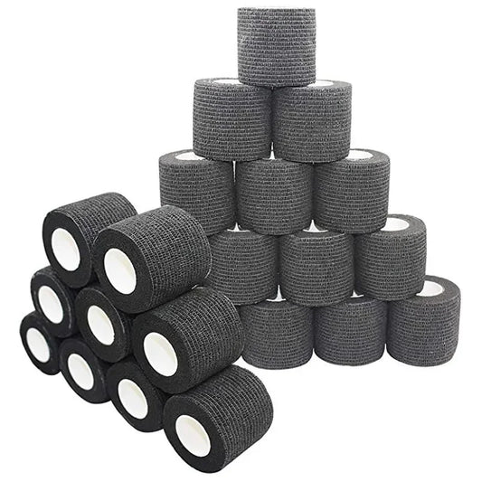 2" x 5yd Self Adherent Elastic Bandage Wrap - 24 Pack - Cohesive Wrap for Wounds, Cuts, Splinting, Taping & More - Multiple Colors Available - New