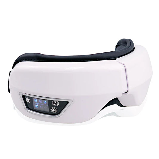 Smart Eye Massager with Heat - Air Pressure, Vibration & Compression for Headaches & Relaxation - Bluetooth Music, Foldable & Portable - New