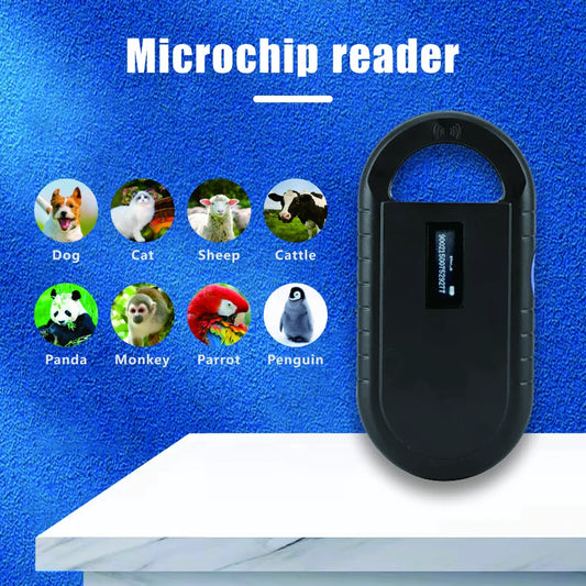 Handheld Pet ID Scanner Microchip Reader - 134.2kHz FDX-B ISO117845 Transponder - USB Rechargeable for Dogs, Cats, Horses & More - New