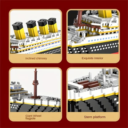 Titanic Ship Building Blocks Minibrick Set - 1878 Pcs DIY Iceberg & Shipwreck Model - LEGO Compatible - New