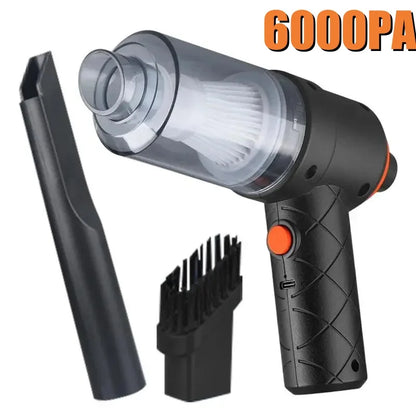 Wireless Car Vacuum Cleaner - 6000Pa Cordless Handheld Auto Cleaning Robot with Strong Suction - New