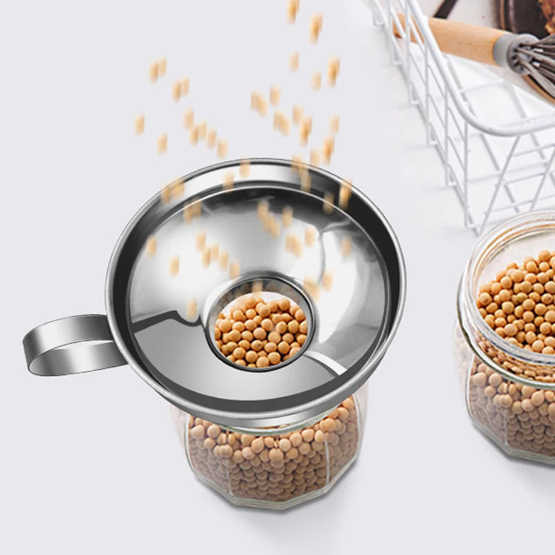 Stainless Steel Wide Mouth Canning Funnel Set of 2 - Multi-Use & Mess-Free
