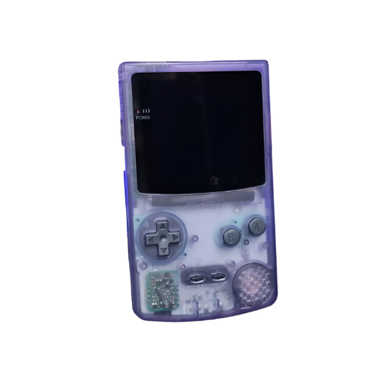 Nintendo Game Boy Color Console - Atomic Purple - AMOLED XL LCD Touch Screen - Custom Built & Upgraded
