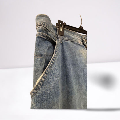 Arizona Mens Jeans Denim Carpenter Faded Relaxed Fit Straight - Blue - 40x32 - Like New