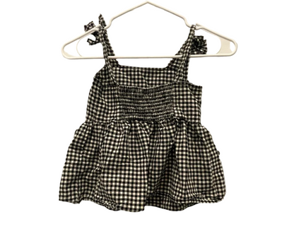 Arizona Kids Dress Floral Checkered - Black - XS - Very Good