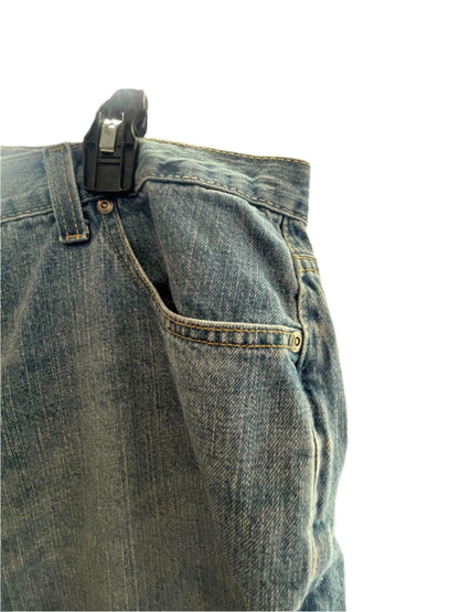 Red Camel Mens Jeans Distressed Denim Medium Wash Bootcut - Blue - 38X30 - Good