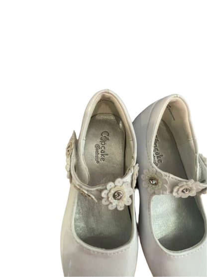 Cupcake Couture Kids Strap Shoes Floral - White - 8M - Very Good