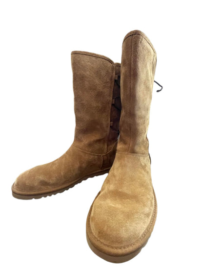 UGG Womens Boots Tall Braided Tasman Chestnut - Brown - 8 - Very Good