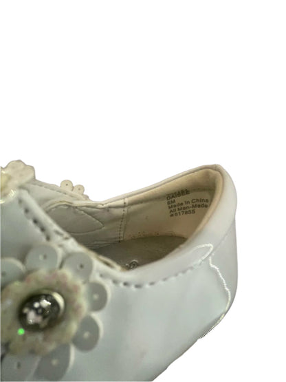 Cupcake Couture Kids Strap Shoes Floral - White - 8M - Very Good