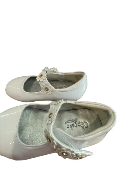 Cupcake Couture Kids Strap Shoes Floral - White - 8M - Very Good