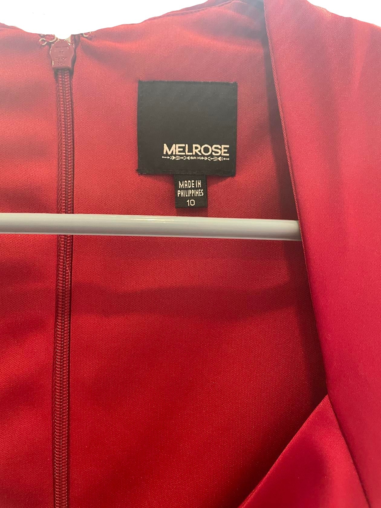 Melrose Womens Dress Cap Sleeve Knee Length Cocktail Chic - Red - 10 - Very Good