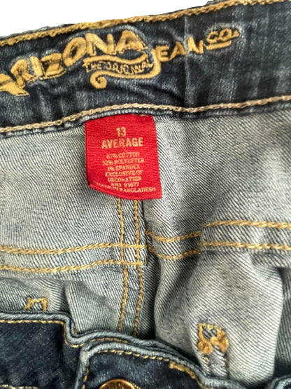 Womens Arizona Jean Company Skinny Jeans Dark Wash - Size 13 Average - Blue - Very Good