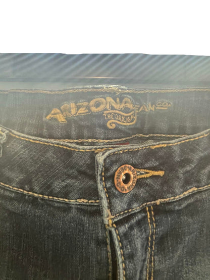 Womens Arizona Jean Company Skinny Jeans Dark Wash - Size 13 Average - Blue - Very Good