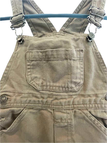 Unisex boys and girls Cherokee Khaki Overalls sz 4t 100 cotton - Very Good