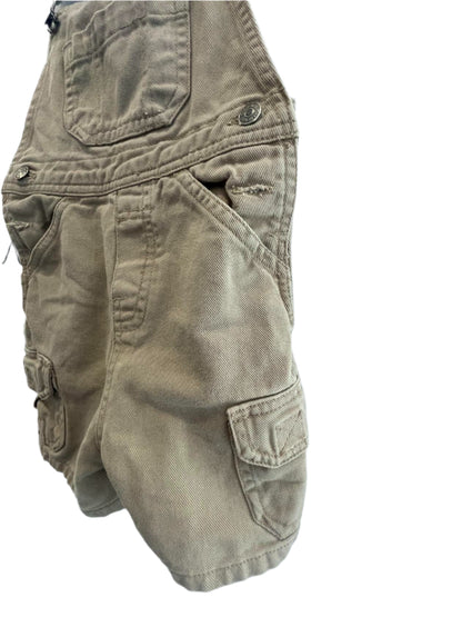 Unisex boys and girls Cherokee Khaki Overalls sz 4t 100 cotton - Very Good