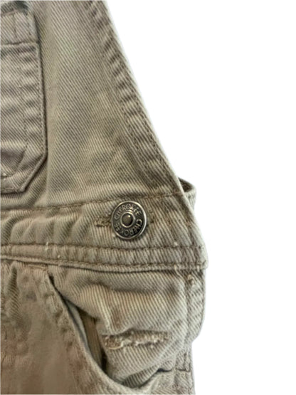 Unisex boys and girls Cherokee Khaki Overalls sz 4t 100 cotton - Very Good