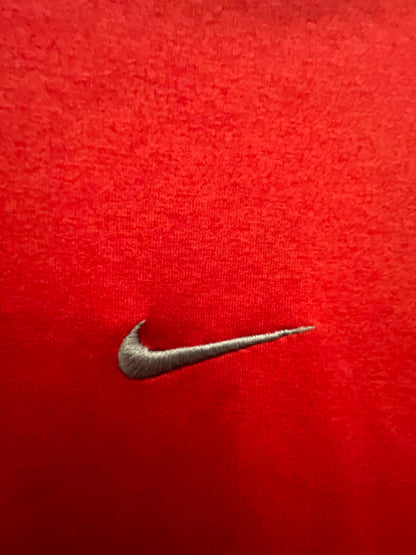Nike Mens T-Shirt Dri-Fit Stitched Logo - Red - Small - Like New