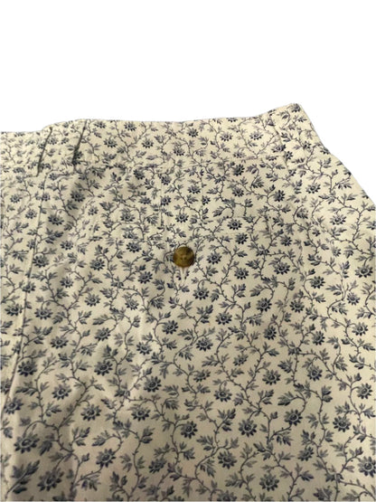 Old Navy Womens Shorts Floral Belt Pockets Summer - Blue - 4 - Very Good