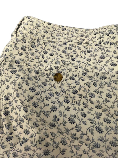 Old Navy Womens Shorts Floral Belt Pockets Summer - Blue - 4 - Very Good