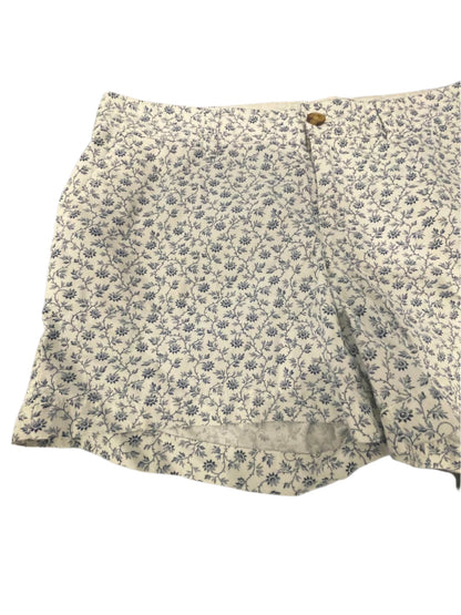 Old Navy Womens Shorts Floral Belt Pockets Summer - Blue - 4 - Very Good