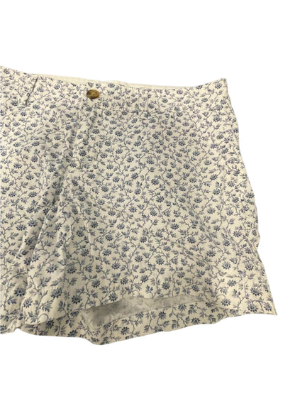 Old Navy Womens Shorts Floral Belt Pockets Summer - Blue - 4 - Very Good