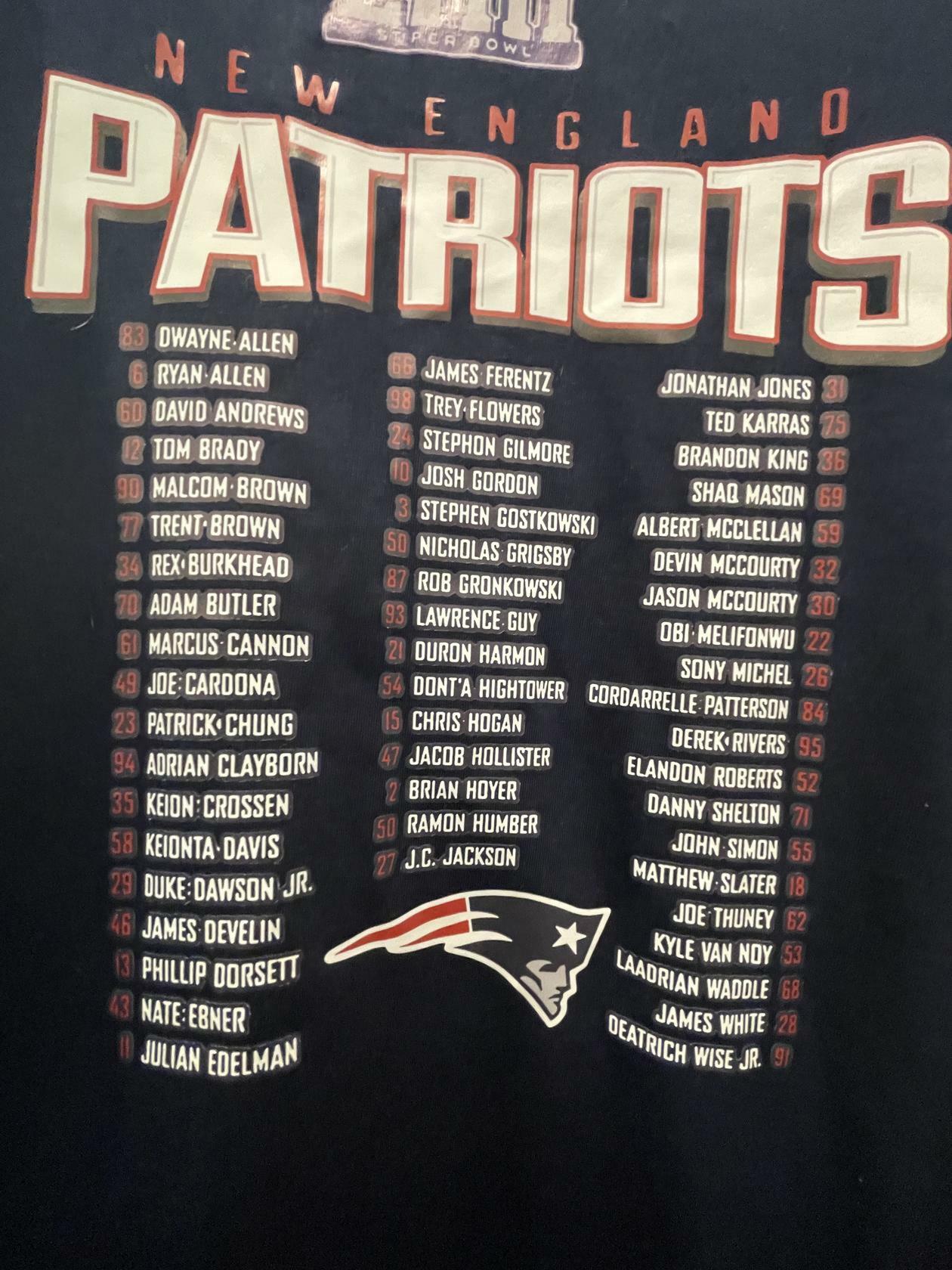 Fanatics Unisex NFL Team Long Sleeve Active T-Shirt New England Patriots Conference Champions 2018 - Navy - 2XL - Like New
