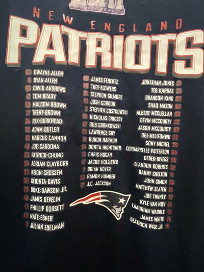 Fanatics Unisex NFL Team Long Sleeve Active T-Shirt New England Patriots Conference Champions 2018 - Navy - 2XL - Like New