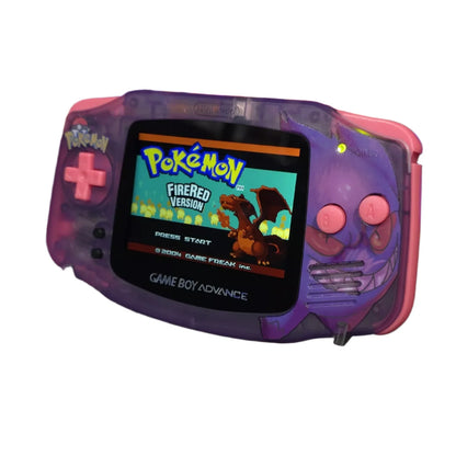 Nintendo Game Boy Advance Video Game Console - Purple - Pokemon Gengar Edition - Custom Built