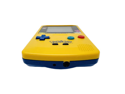 Nintendo Game Boy Color Console - YellowBlue - Pokemon Logo - AMOLED XL LCD Touch Screen - Custom Built & Upgraded