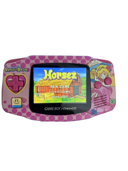 Nintendo Game Boy Advance Video Game Console - Pink - Super Princess Peach Edition - Custom Built