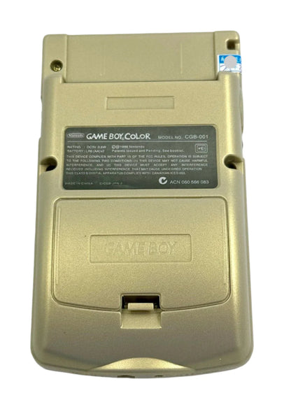 Nintendo Game Boy Color Video Game Console - Gold - Backlit TFT LCD Screen - Custom & Upgraded