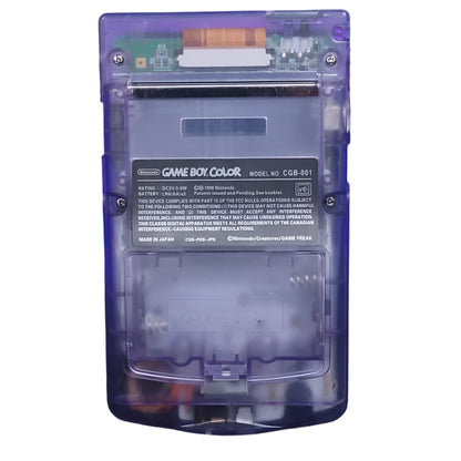 Nintendo Game Boy Color Console - Atomic Purple - AMOLED XL LCD Touch Screen - Custom Built & Upgraded
