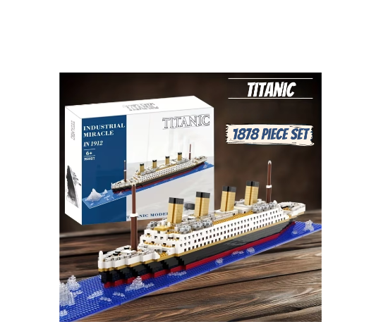 Titanic Ship Building Blocks Minibrick Set - 1878 Pcs DIY Iceberg & Shipwreck Model - LEGO Compatible - New